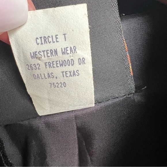 Vintage Circle T Western Tapestry Velvet Jacket Dallas Texas USA Made, XL - Picture 10 of 13